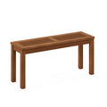Furinno Tioman Malaysian Dark Red Meranti Wood Water-Resistant Outdoor Benches Brown