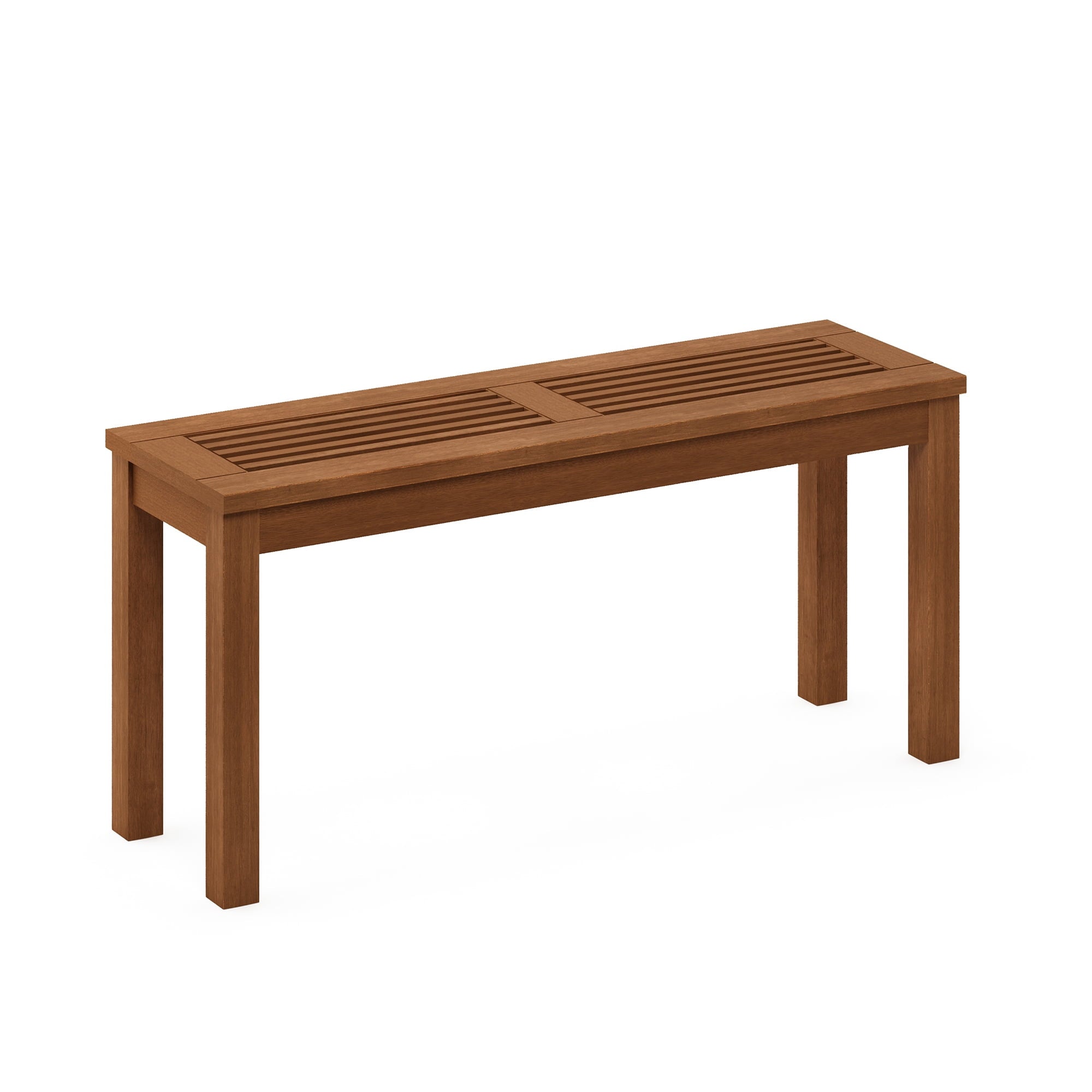 Furinno Tioman Malaysian Dark Red Meranti Wood Water-Resistant Outdoor Benches Brown